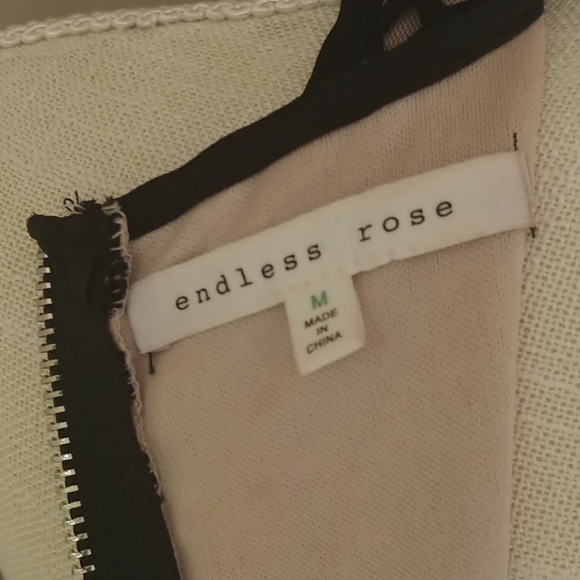 ENDLESS ROSE🌹Gorgeous Sheath Dress Black over Tan - Picture 10 of 13